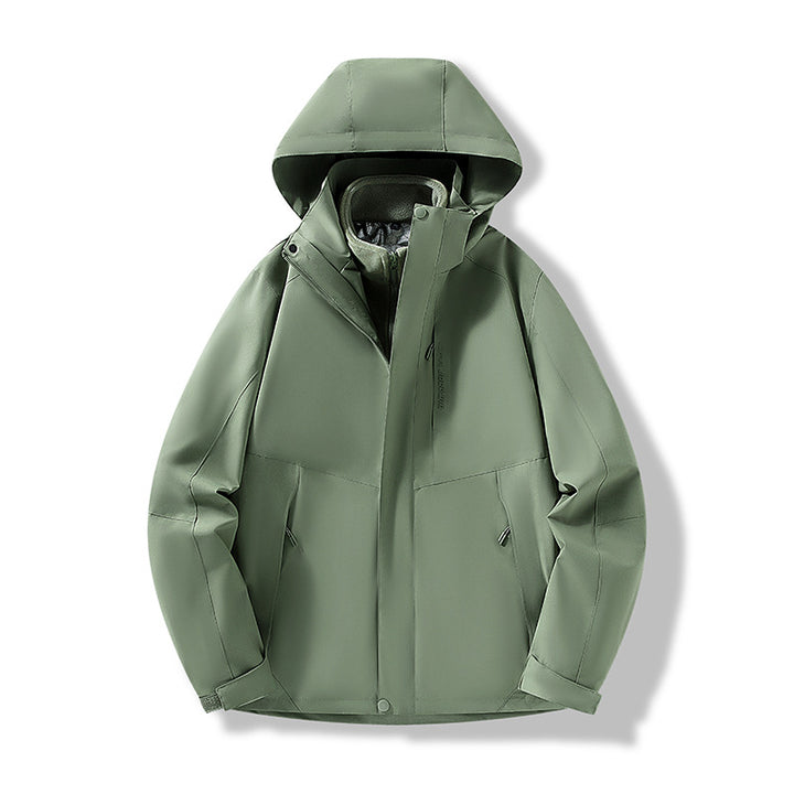 Herren Minimalistische City-Outdoorjacke mit verschweißten Nähten, verstellbarer Kapuze und Thermofutter Echo Archiv