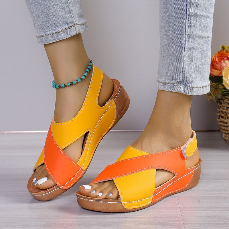 Damen Komfort-Slingback-Sandalen mit gepolstertem Fußbett und Klettverschluss – Sorelia