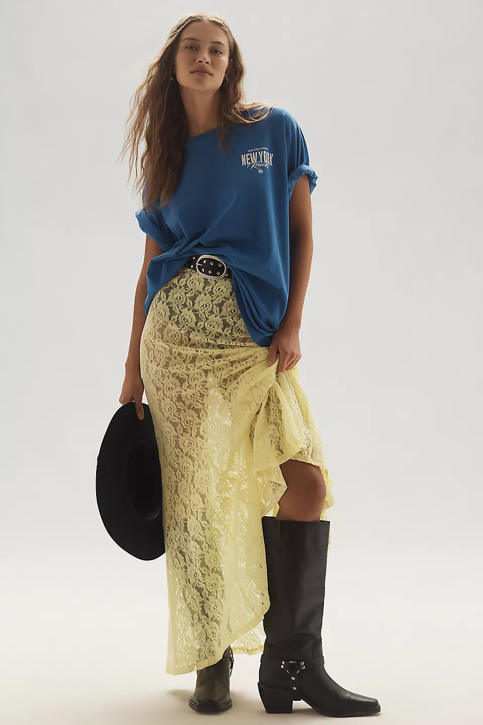 Damen lässiges T-Shirt mit coolem Druck und oversized Schnitt Echo Archiv