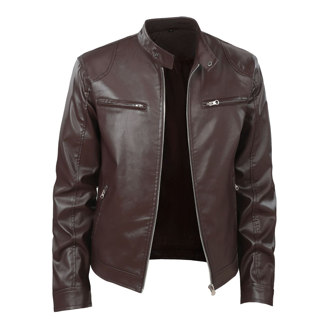 Herren Stilvolle Lederjacke mit Kapuze Echo Archiv