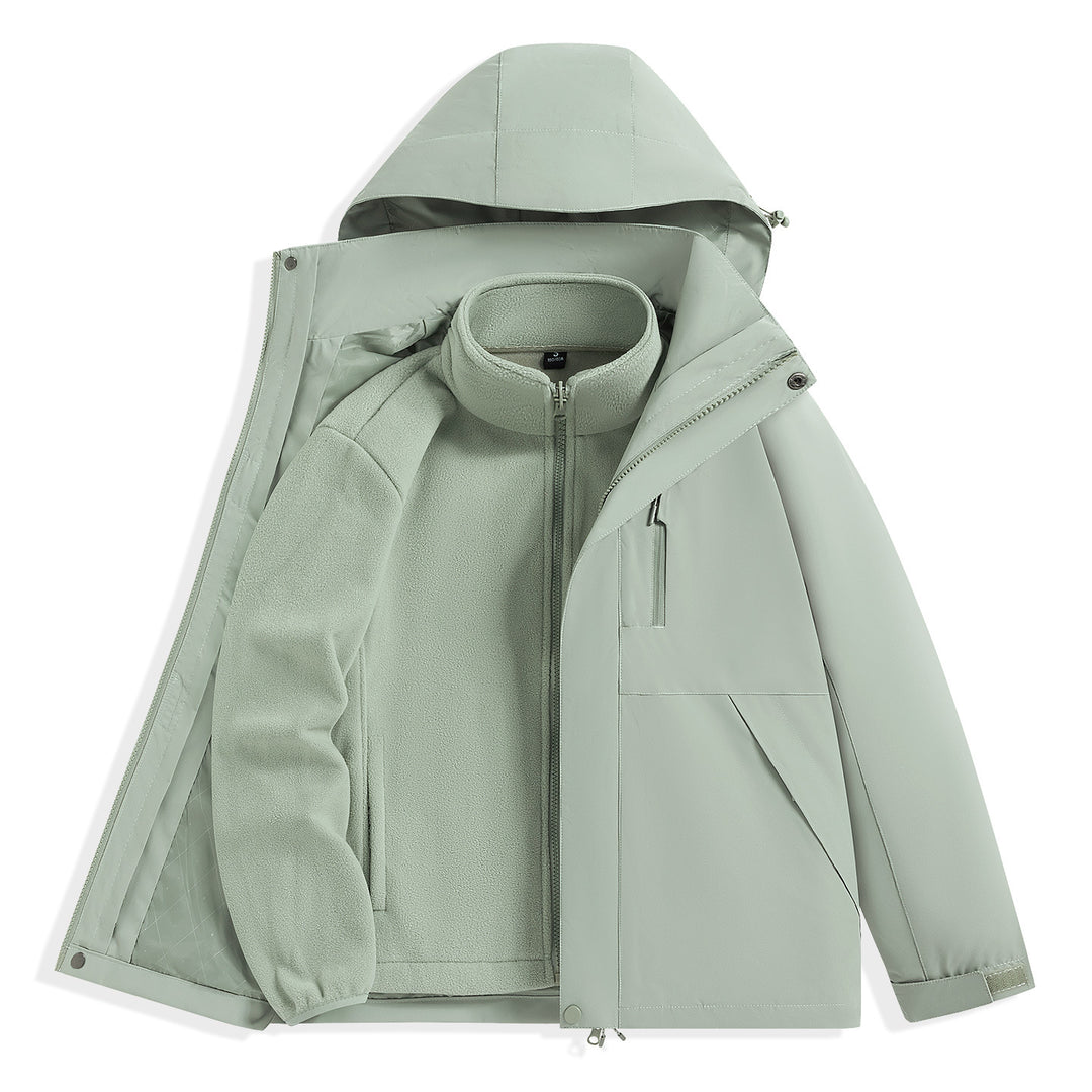Herren zweilagiger Outdoorparka mit herausnehmbarer Fleece-Innenjacke und Kapuze Echo Archiv