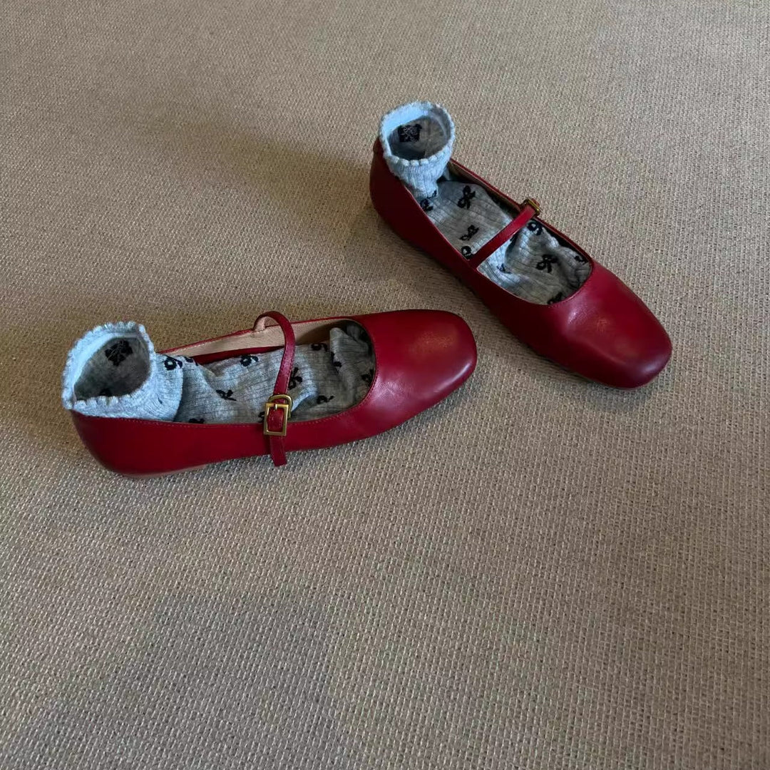 Damen elegante Mary Jane Ballerinas mit praktischer Schnallenverzierung Echoarchiv