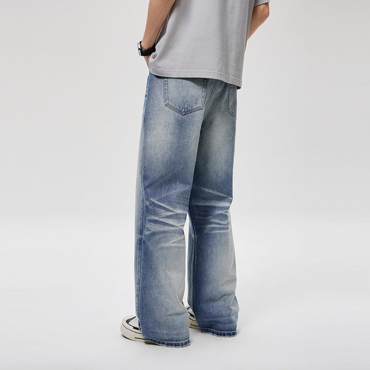 Herren Weite Baggy-Jeans im Vintage-Wash mit tiefer Leibhöhe & ausgewaschenen Falten Echoarchiv
