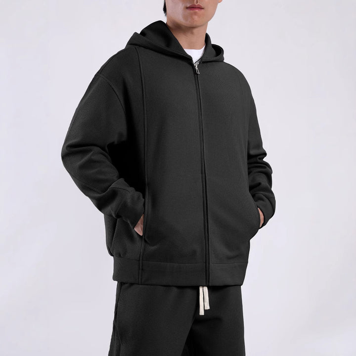 Herren Freizeitjacke mit strukturiertem Design und praktischen Taschen Echoarchiv