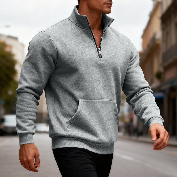 Herren Fleecejacke mit halbem Reißverschluss Echoarchiv
