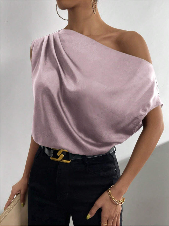 Damen Elegantes, schulterfreies Satinoberteil Echo Archiv