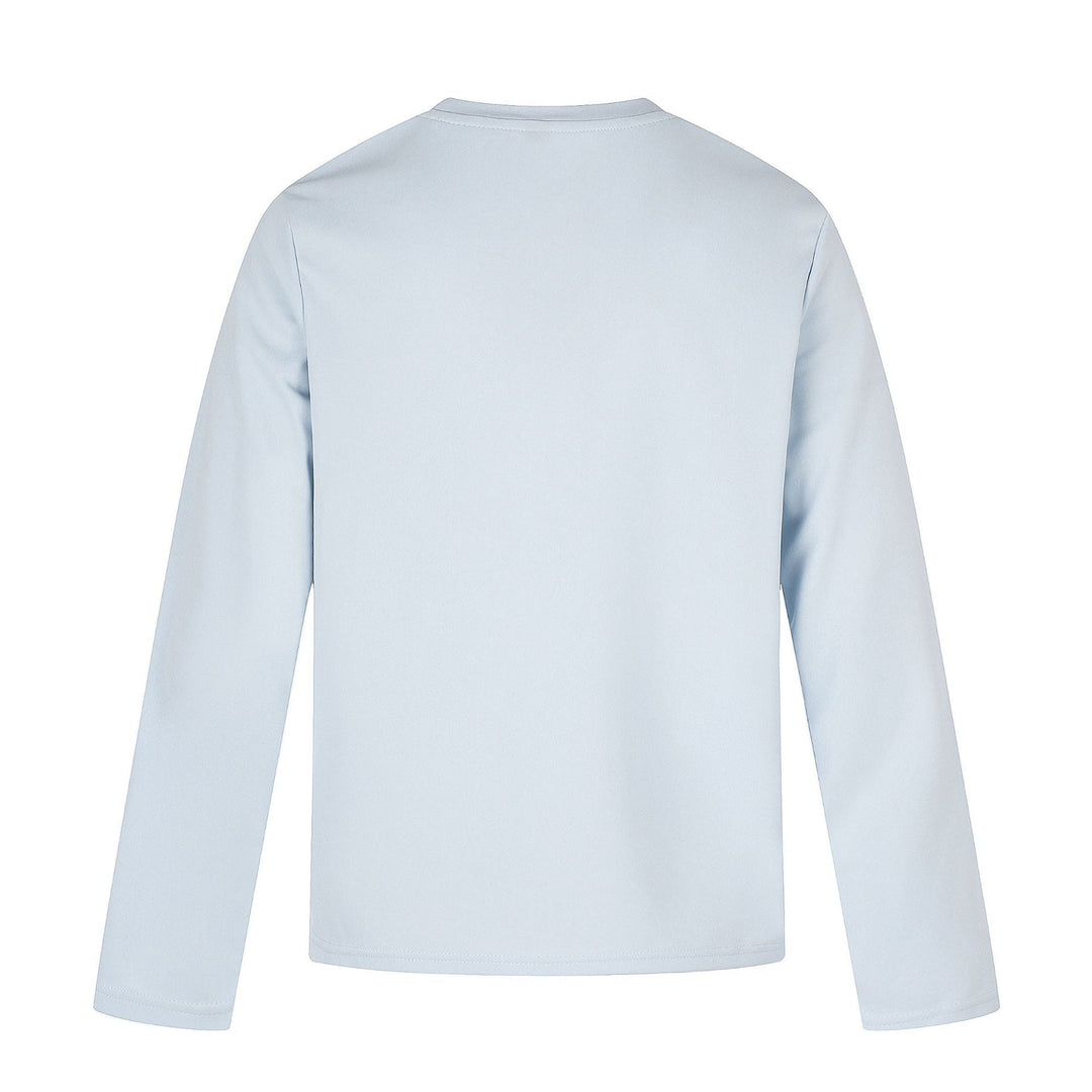 Damen Langärmliges Rundhals-Shirt mit dekorativem Print Echoarchiv