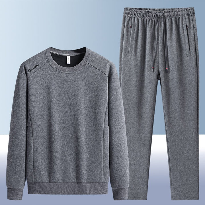 Herren Komfortables Mikrofleece-Trainingsset mit Rundhals‑Sweatshirt & tapered Jogginghose Echoarchiv