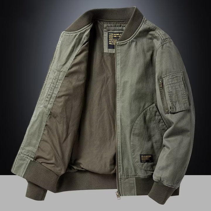 Herren Bomberjacke im Utility-Stil mit Ärmel‑Tasche und Rippbündchen Echoarchiv