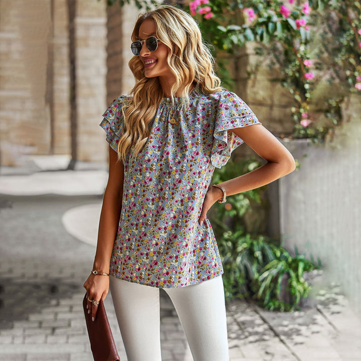 Damen Bluse mit floralem Design und Rüschendetails Echo Archiv