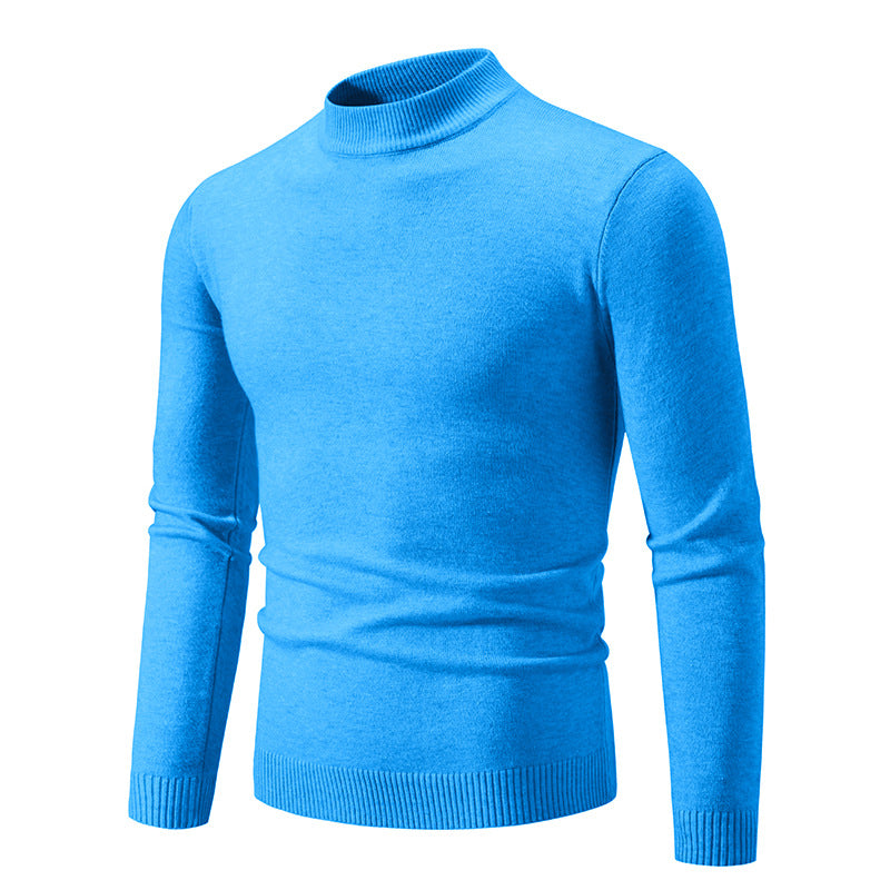 Herren Feinstrickpullover mit hohem Kragen und elastischen Bündchen Echoarchiv