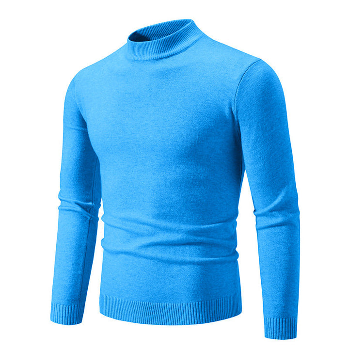 Herren Feinstrickpullover mit hohem Kragen und elastischen Bündchen Echoarchiv