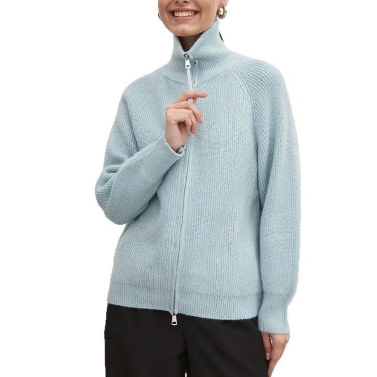 Damen Strickjacke mit hohem Kragen und Reißverschluss Echoarchiv