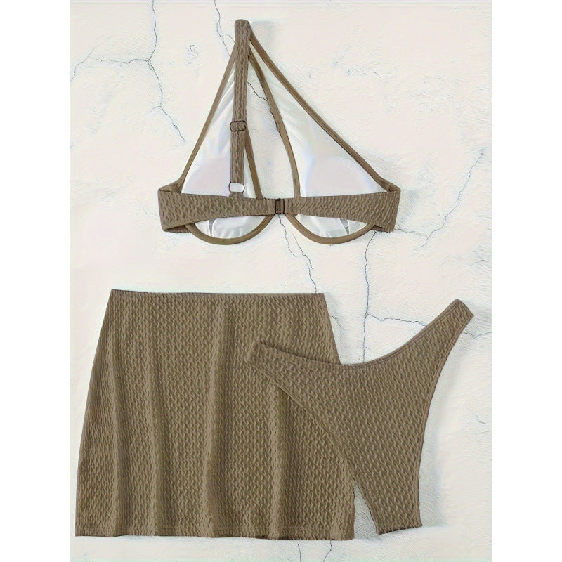 Damen Triangel-Bikini-Set mit modischem Wickelrock und innovativem Design Echo Archiv