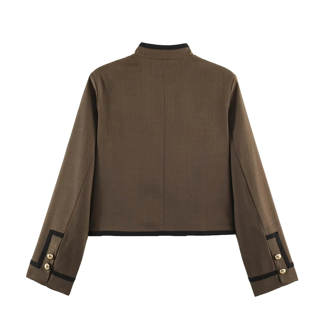Damen chinesisch inspirierte Kurzjacke mit Stehkragen und dekorativen Kordelknöpfen – Célinea