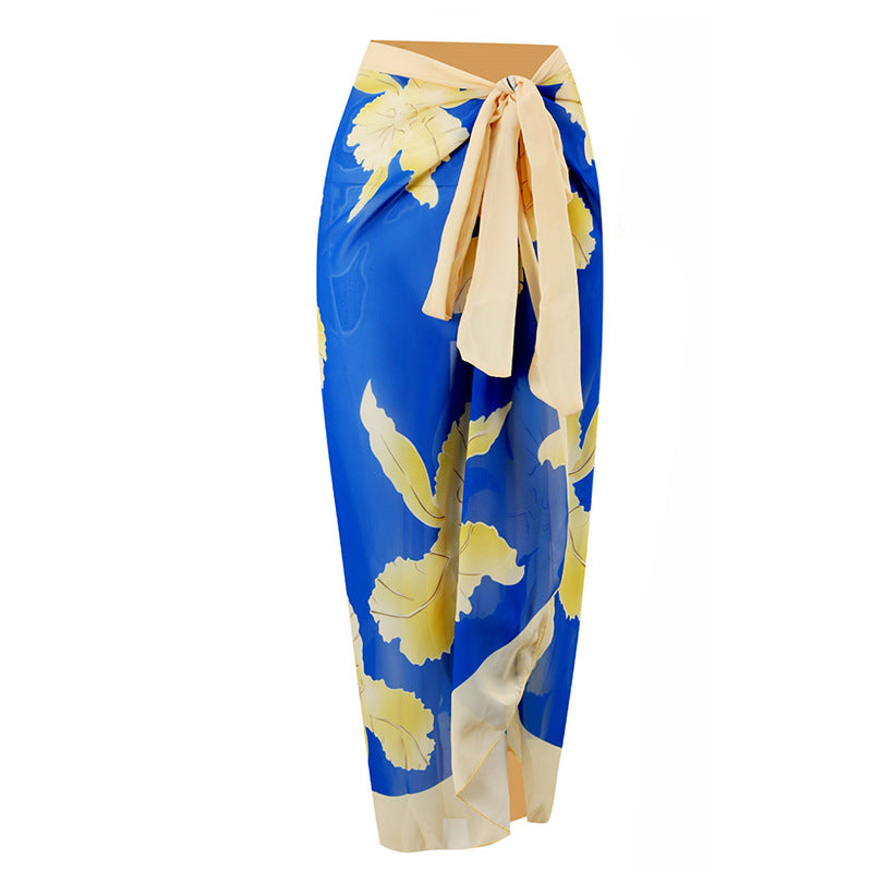 Damen Eleganter Einteiler Badeanzug mit floralen Rüschendetails Echo Archiv