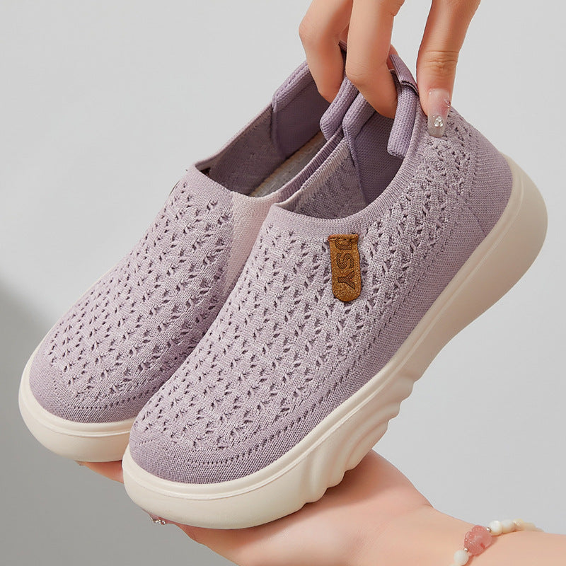 Damen nan gestrickter Slip-On Sneaker im sockenähnlichen Design mit atmungsaktivem Obermaterial und gepolsterter Komfortsohle Echo Archiv