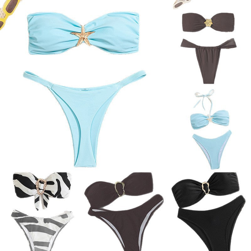 Damen Bandeau-Bikini mit elegantem Verschluss und modischem Design Echo Archiv
