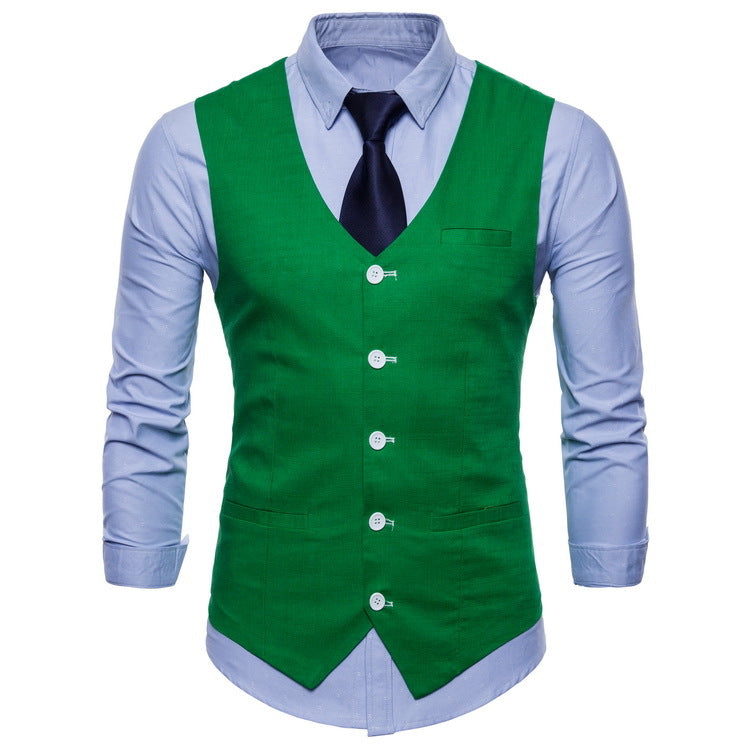 Herren elegante Anzugweste mit praktischen Taschen und detailliertem Design Echoarchiv