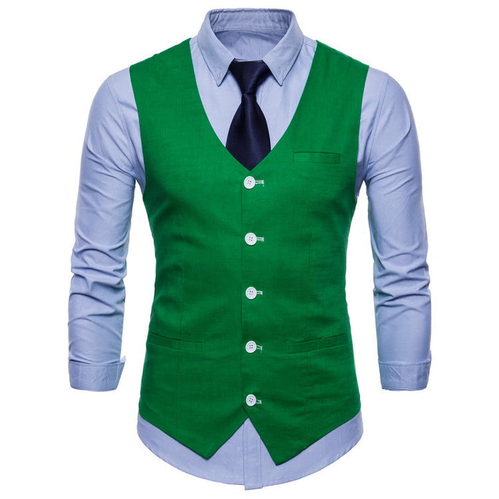 Herren elegante Anzugweste mit praktischen Taschen und detailliertem Design Echoarchiv