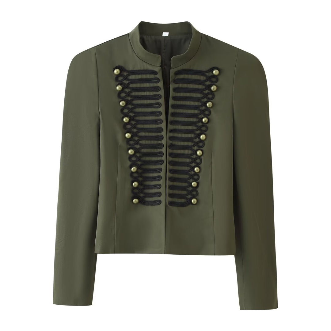 Damen Kurzjacke im Military‑Stil mit dekorativen Zierkordeln Echo Archiv