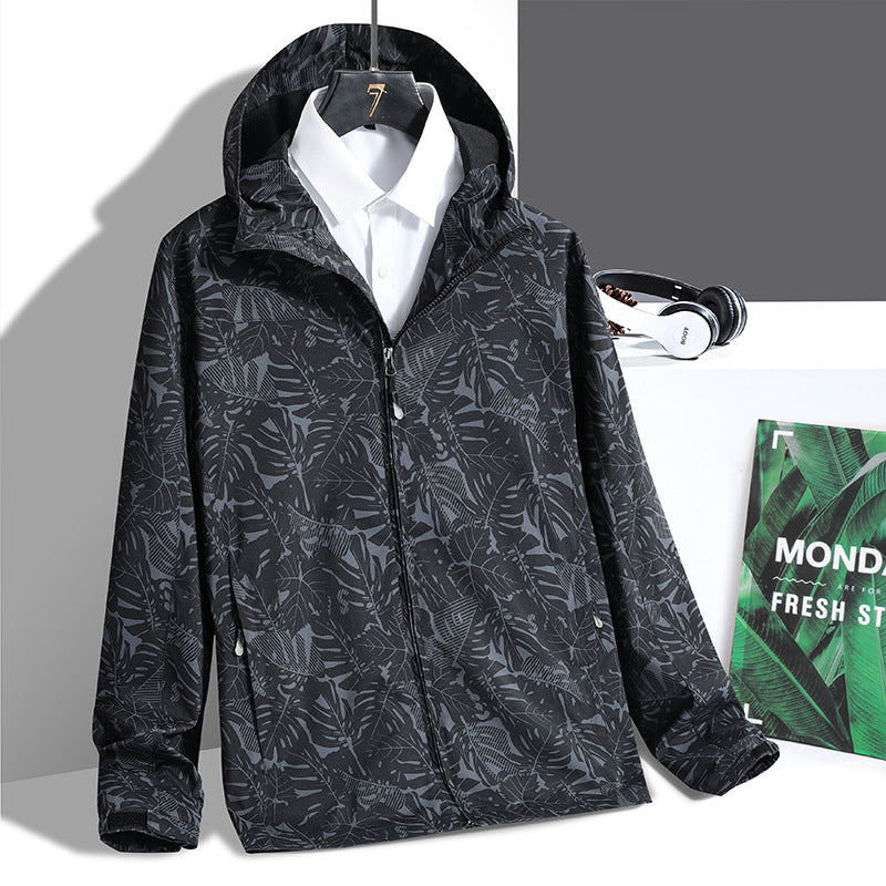 Herren Sportliche Übergangsjacke mit floralem Muster Echo Archiv