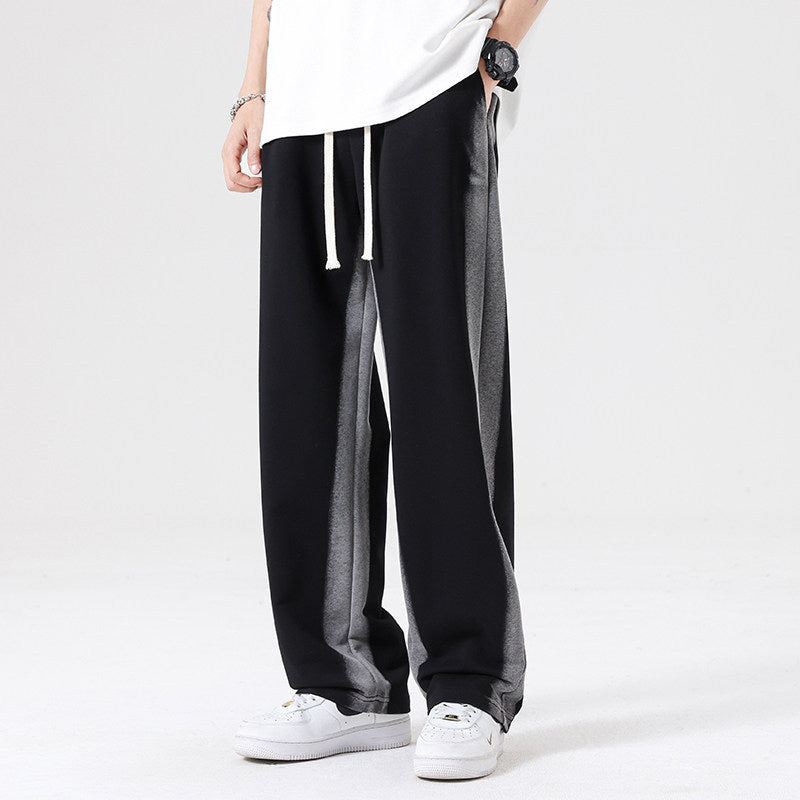 Herren Oversize Trainingshose mit kontrastseitigem Panel, Tunnelzug & geradem Bein Echo Archiv