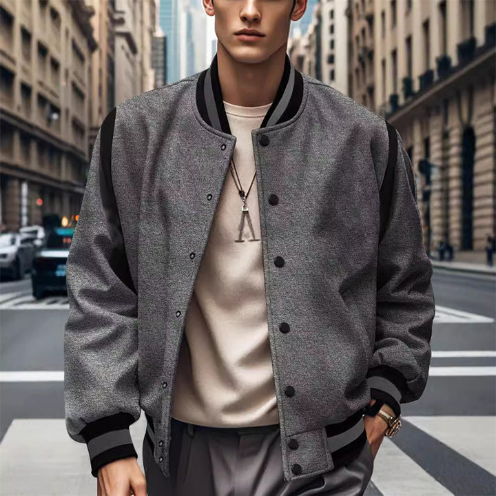 Herren lässige Collegejacke mit kontrastierenden Ärmeln Echoarchiv