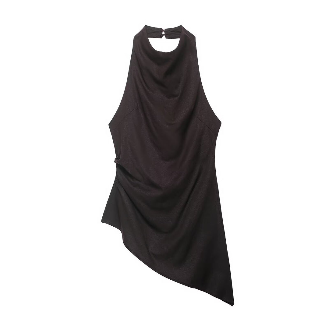 Damen asymmetrisches Top mit eleganter Drapierung Echo Archiv
