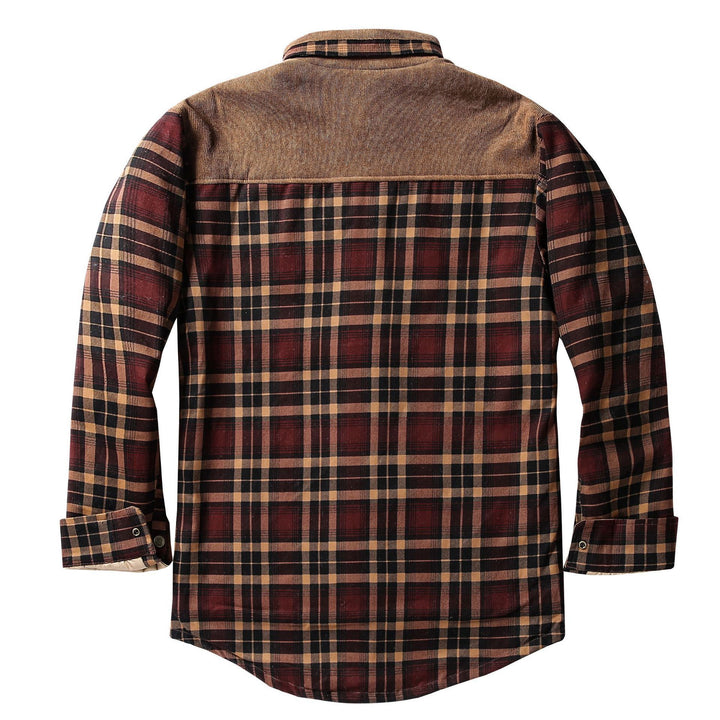 Herren Lässige Flanelljacke mit Teddyfutter Echo Archiv