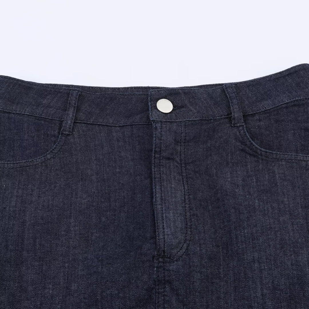 Damen Jeansrock mit exquisiter Spitze und fransigem Saum Echo Archiv