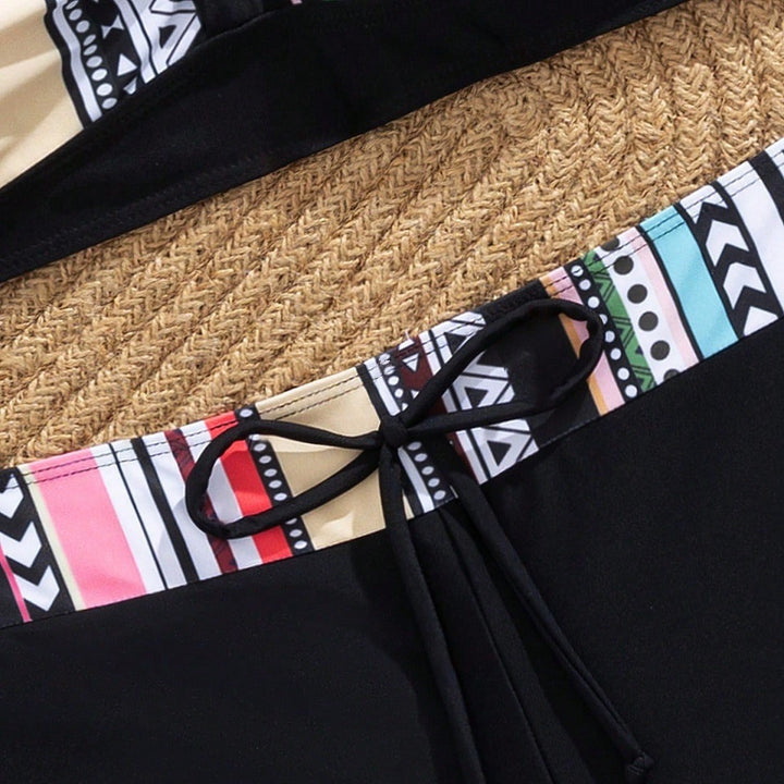 Damen Bikini-Set mit modischem High-Waist-Schnitt und verstellbaren Trägern Echo Archiv