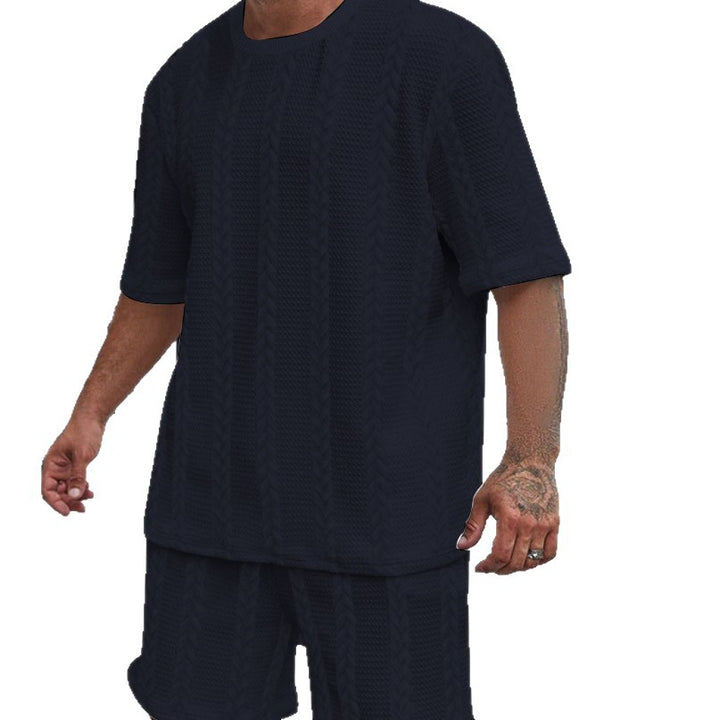 Herren lässiges Strick-Oberteil und Shorts Set Echoarchiv