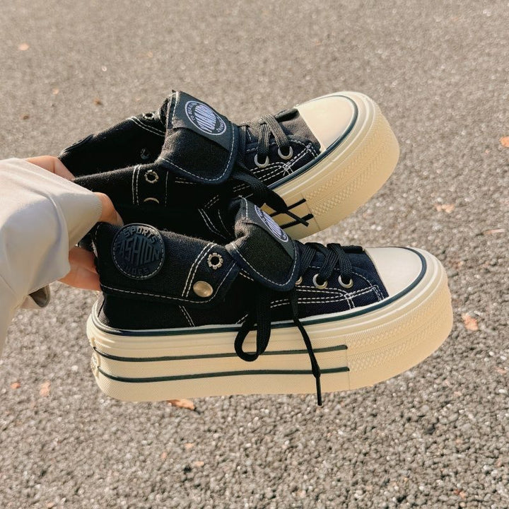 Damen Chunky Sneakers mit hohem Plateau und modischem Schnürsystem Echo Archiv