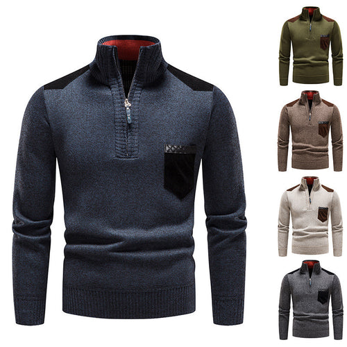 Herren modischer Pullover mit Stehkragen Echoarchiv