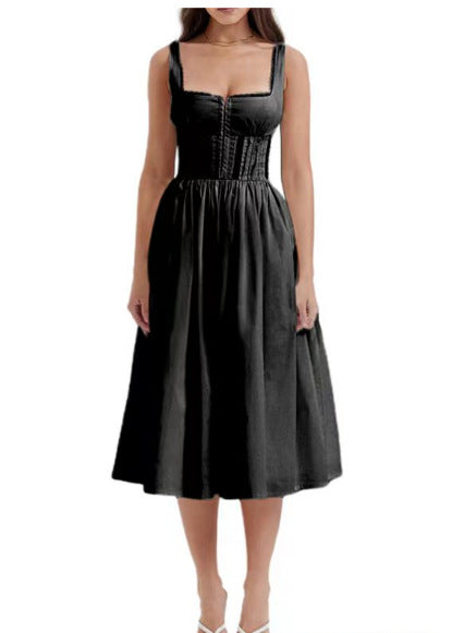 Damen Midi-Kleid mit raffinierten Spitzenakzenten und tailliertem Schnitt Echo Archiv