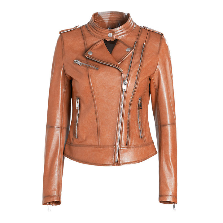 Damen Trendige Bikerjacke aus hochwertigem Kunstleder Echo Archiv