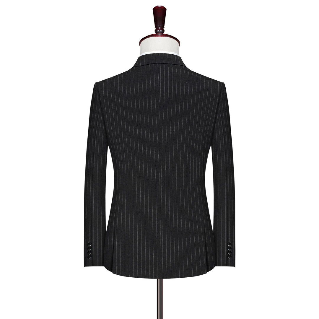 Herren Doppelreiher Blazer mit feinen Nadelstreifen – Tianoro