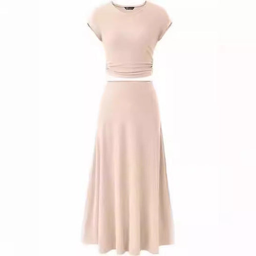 Damen Maxikleid mit Raffinierten Raffungselementen und Elegantem Schnitt Echoarchiv
