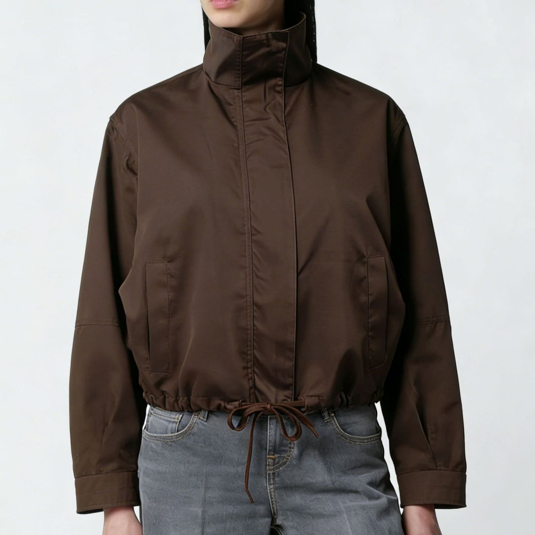 Damen Modische Jacke mit Stehkragen – Célinea