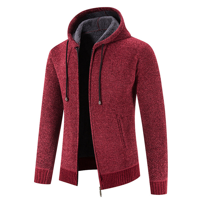 Herren Kapuzenjacke mit weichem Innenfutter und innovativem Design Echoarchiv