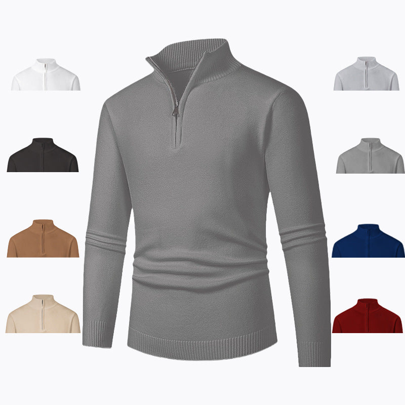 Herren Pullover mit hohem Kragen und Reißverschluss Echoarchiv