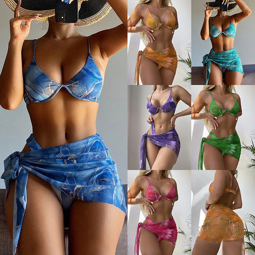 Damen Triangel-Bikini mit modischem Wickelrock Echo Archiv