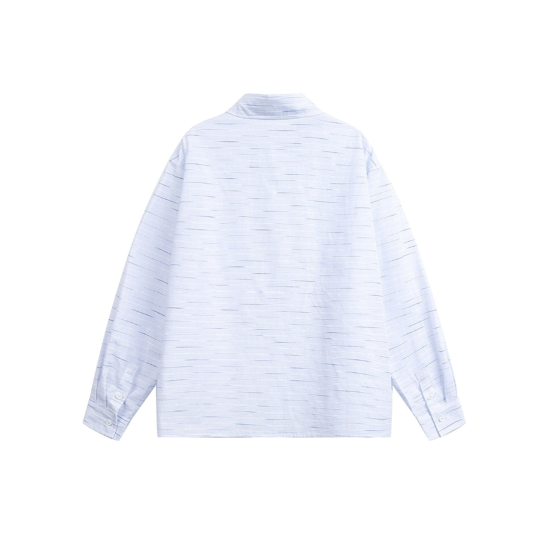 Damen Weites Oversize-Hemd mit feiner Streifenstruktur und Brusttasche Echoarchiv