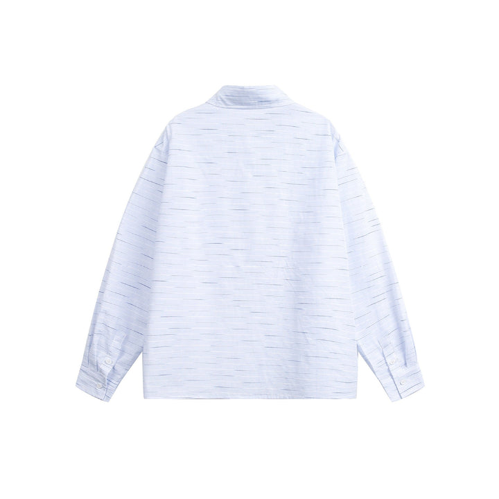 Damen Weites Oversize-Hemd mit feiner Streifenstruktur und Brusttasche Echoarchiv