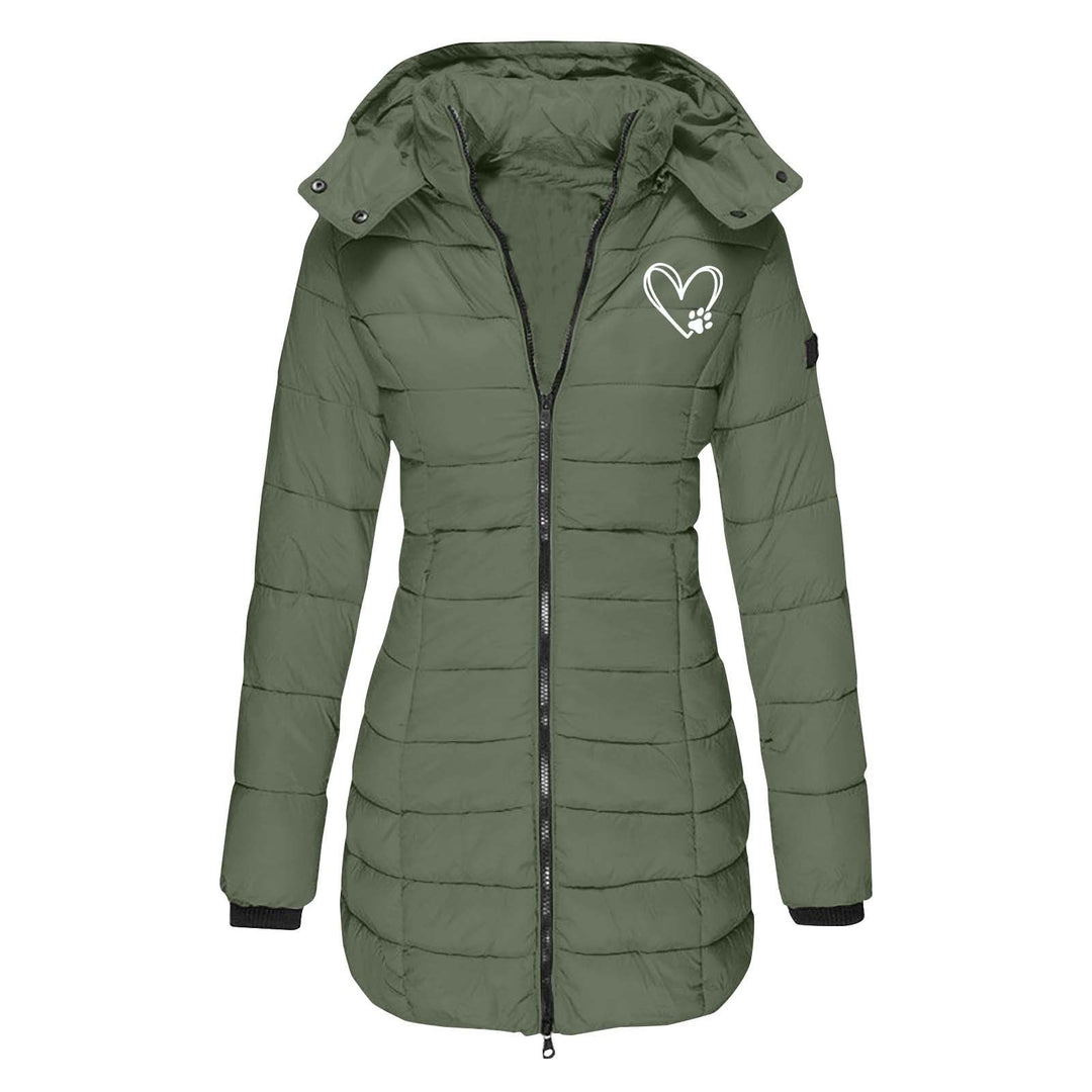 Damen gesteppte Winterjacke mit abnehmbarer Kapuze – Avérine
