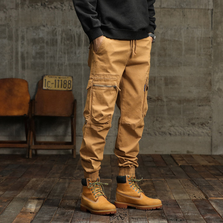 Herren Cargo-Pants mit funktionalen Taschen und elastischem Bund Echoarchiv