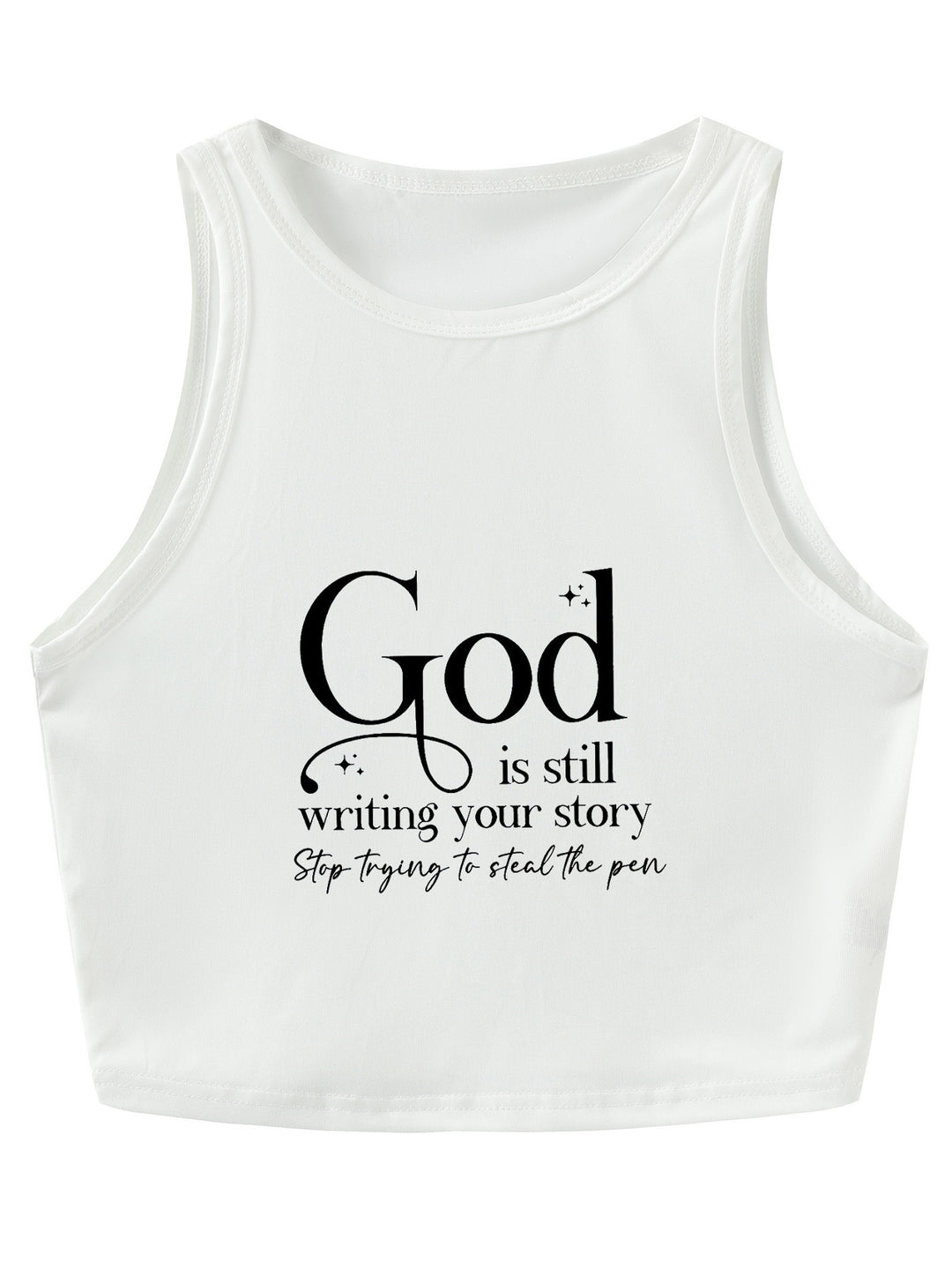 Damen Crop-Top mit kreativem Spruch und lässigem Schnitt Echo Archiv