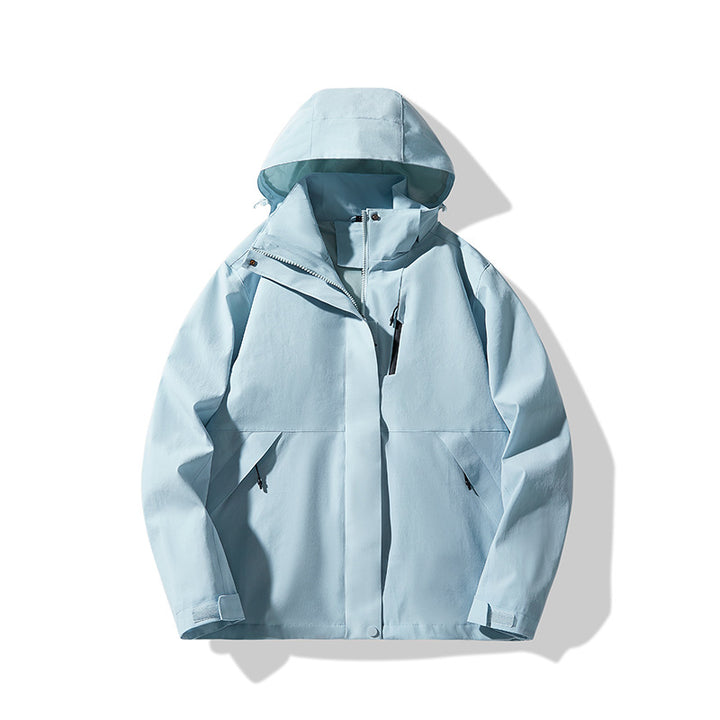 Herren Technische wasserdichte Kapuzen-Shelljacke im minimalistischen Urban-Look Echo Archiv