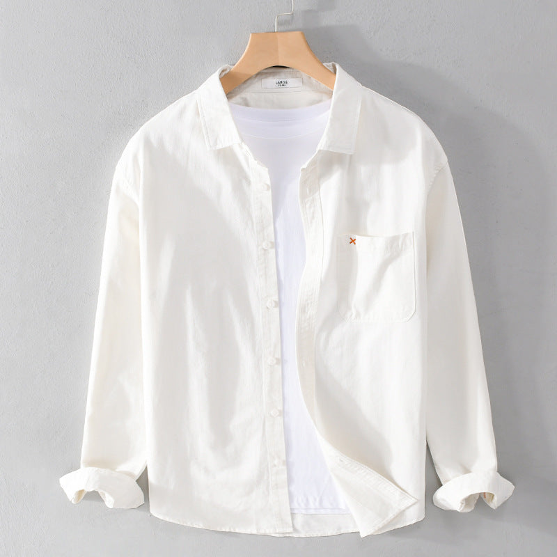 Herren Leichtes Baumwoll-Overshirt im Relaxed-Fit mit Brusttasche Echoarchiv